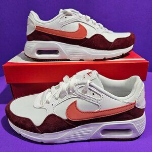 NEW Women's Nike Size 6 Air Max SC Shoes Sneakers White Maroon Coral FJ3242 100